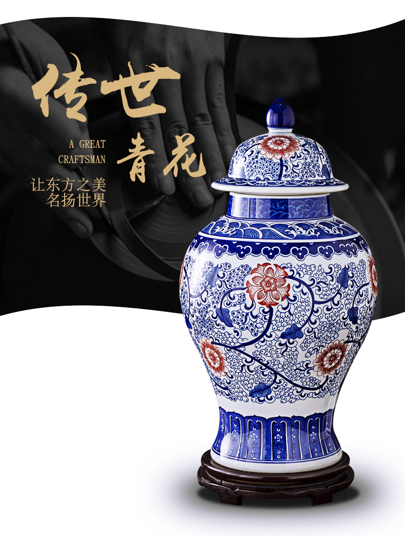 Antique porcelain of jingdezhen ceramics seal storage tank general tea pot sitting room place, home decoration