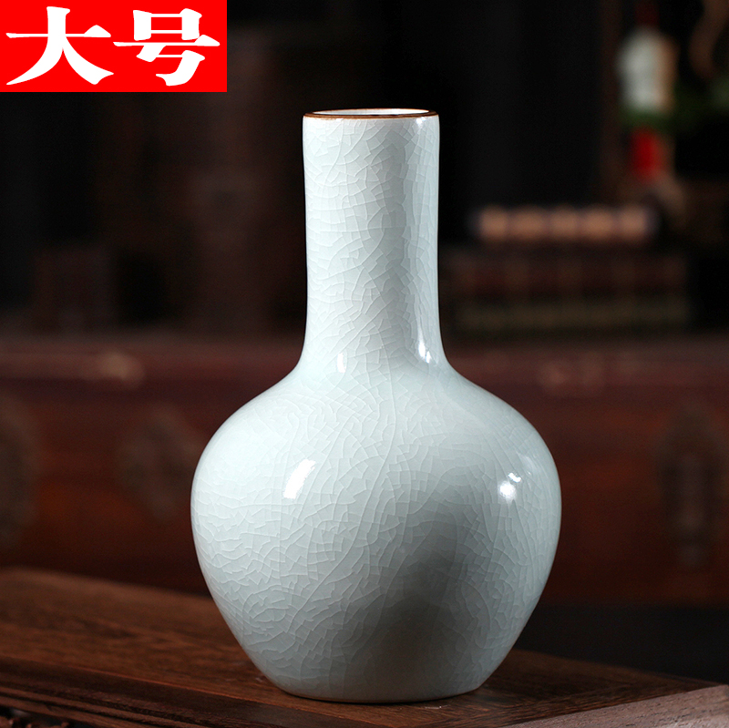 Imitation of jingdezhen ceramics up on vase classical modern home sitting room adornment handicraft furnishing articles large