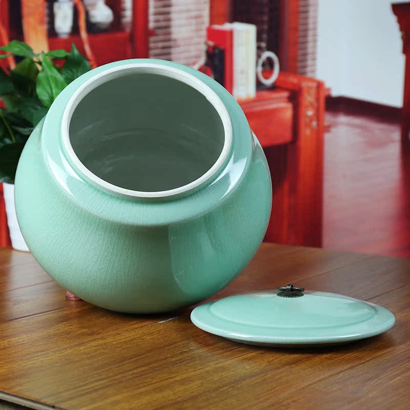 Archaize of jingdezhen ceramics slicing storage tank caddy fixings seal pot candy jar household act the role ofing is tasted furnishing articles in the living room