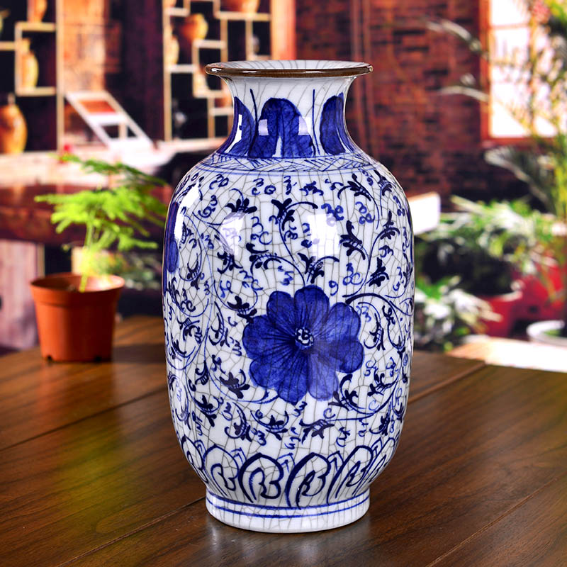 Hand draw archaize of blue and white porcelain up jingdezhen ceramics slicing crafts vase household act the role ofing is tasted, the living room