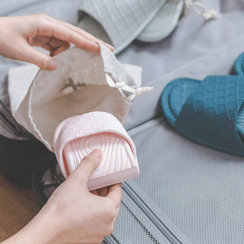 Travel foldable slippers portable women non-slip wear-resistant travel business trip bath men super light train plane sandals