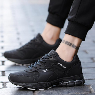 Bona движение бег обувь мужской случайный Папочка обувь кожа воздухопроницаемый восхождение Обувь бегает обувь скольжение на открытом воздухе обувь мужской