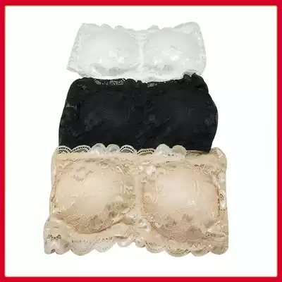 Lace sexy tube chest anti-light gathering chest wrap bra strapless underwear vest short women Summer chest pad