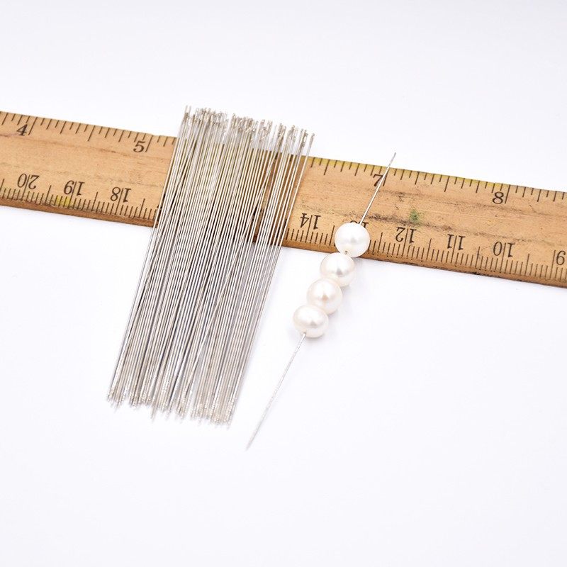 Rice bead string bead needle wearing bead needle fine needle long needle DIY flow suhand-refining threading tool small hole bead to wear needle