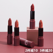 Judydoll Orange Red Wine Chocolate Lipstick Lip Glaze Soft Mist Lip Glaze Autumn Winter Vintage Mouse Love