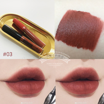 Thailand 4U2 lip glaze kiss me harder matte long without fading 03 15 02 pumpkin color