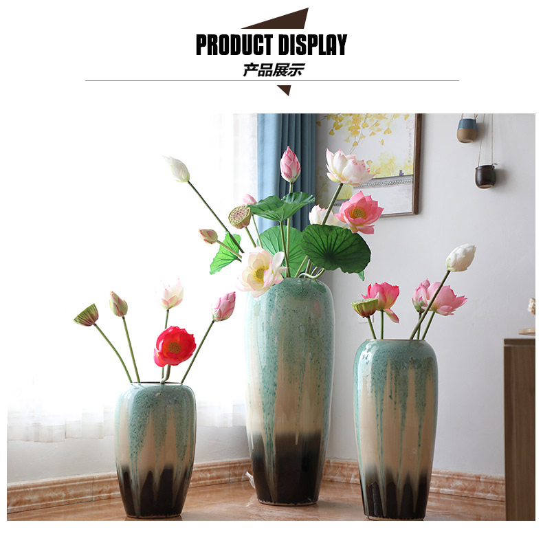 Jingdezhen ceramic vase color glaze up vase now landing contracted sitting room hotel villa clubhouse furnishing articles