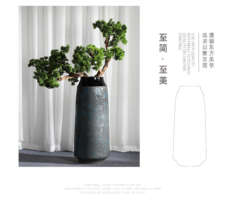 Zen flower arrangement is restoring ancient ways of large vase decoration to the hotel lounge ceramic furnishing articles sitting room porch guest - the greeting pine tree