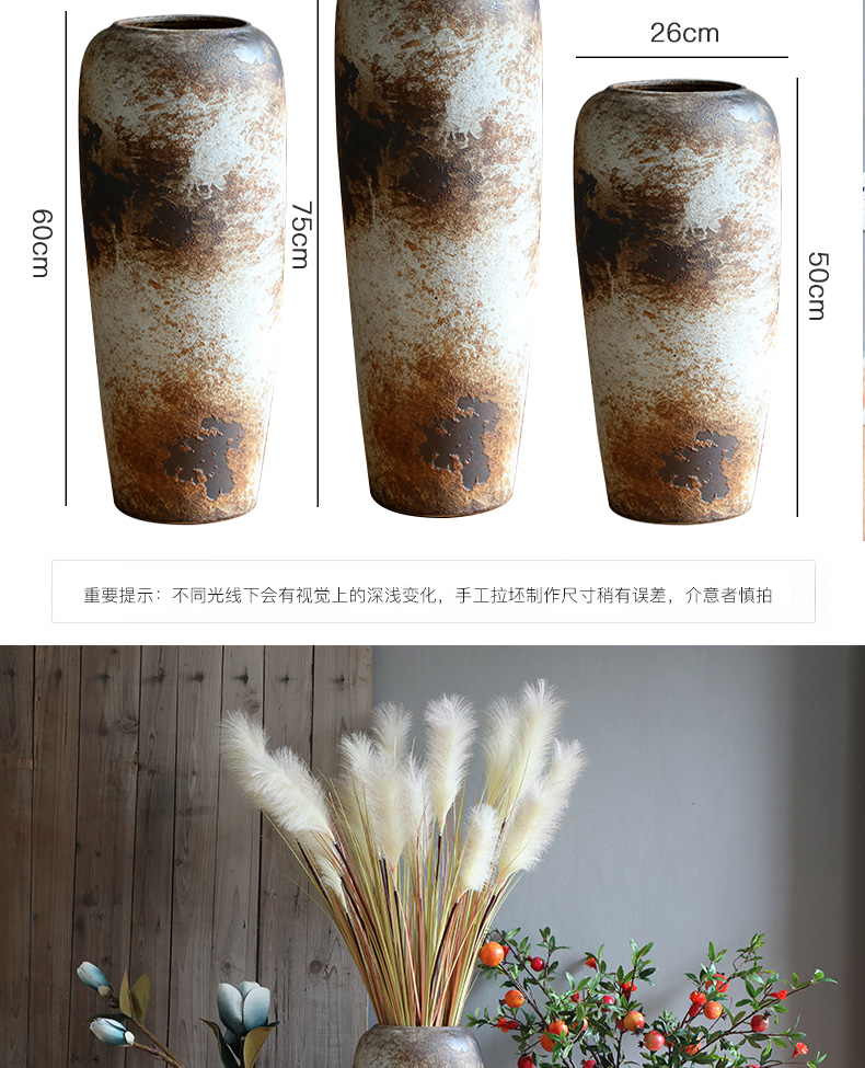 Jingdezhen ceramic vases, flower arrangement sitting room restoring ancient ways furnishing articles I and contracted reed landing pottery flowerpot kit