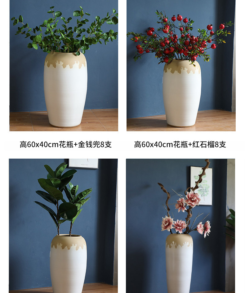 Large vases, I and contracted sitting room flower arranging flowers white thick some ceramic pot home decoration ceramic furnishing articles