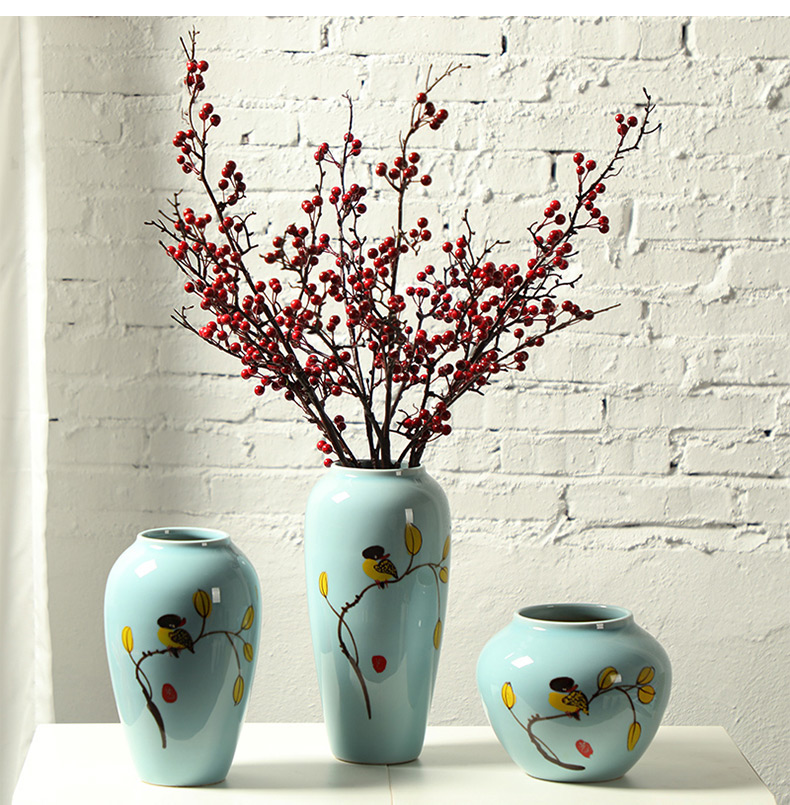 Jingdezhen creative modern new Chinese style ceramic vase, the sitting room TV wine porch home furnishing articles