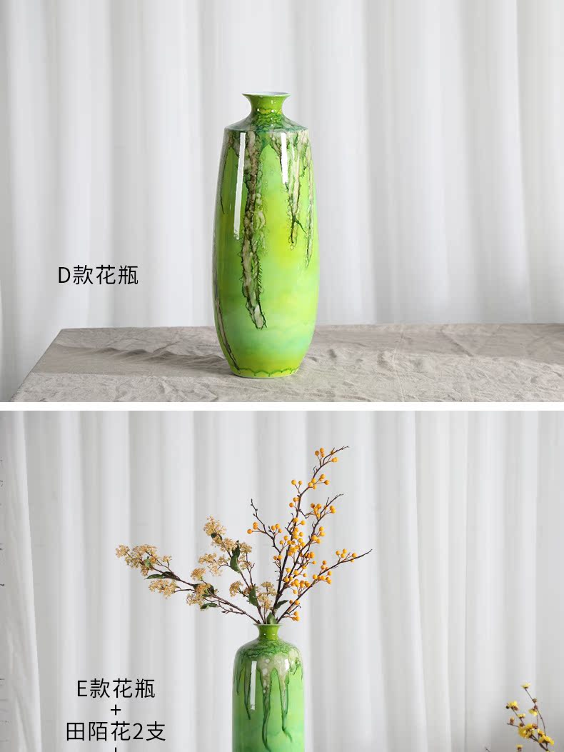 Jingdezhen ceramics flower vase of new Chinese style restoring ancient ways is sitting room home rich ancient frame adornment handicraft furnishing articles