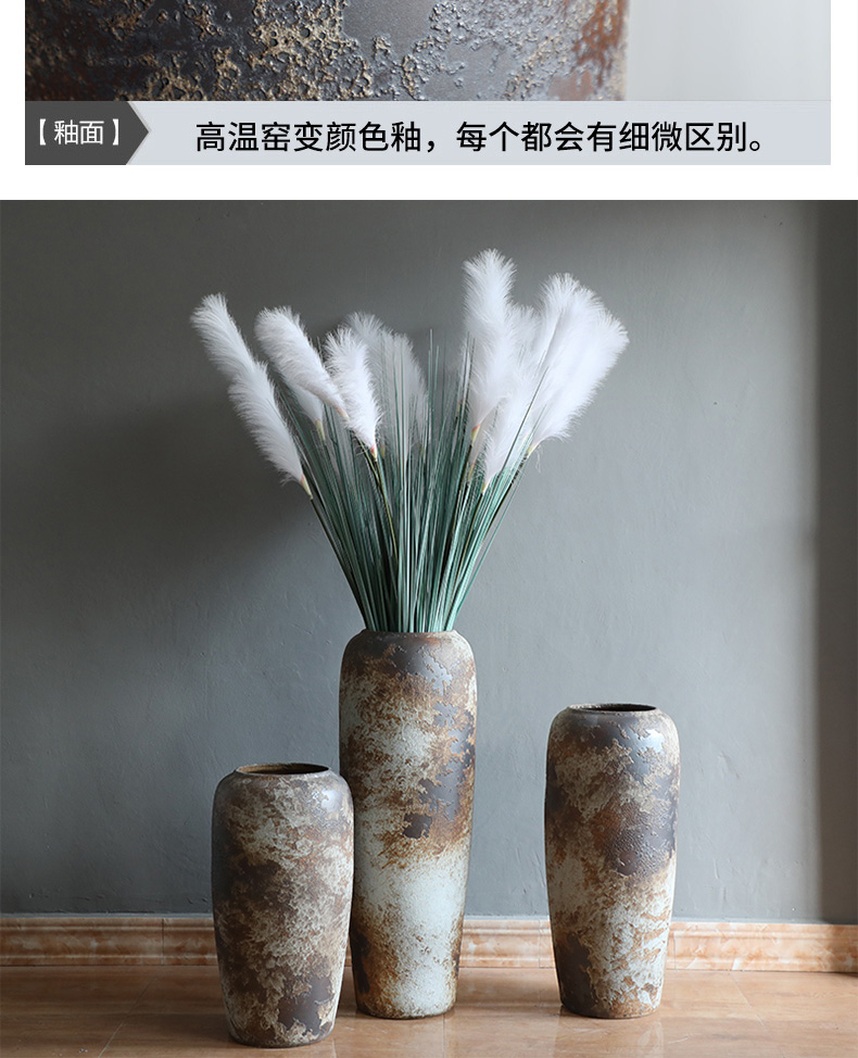 Jingdezhen ceramic vases, flower arrangement sitting room restoring ancient ways furnishing articles I and contracted reed landing pottery flowerpot kit