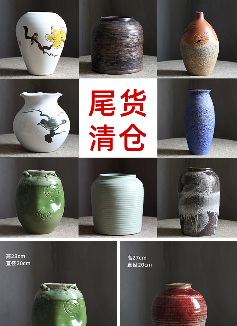 Clearance rule tail cargo handling of jingdezhen ceramic dry flower water raise floret bottle retro flower arrangement sitting room place flowerpot