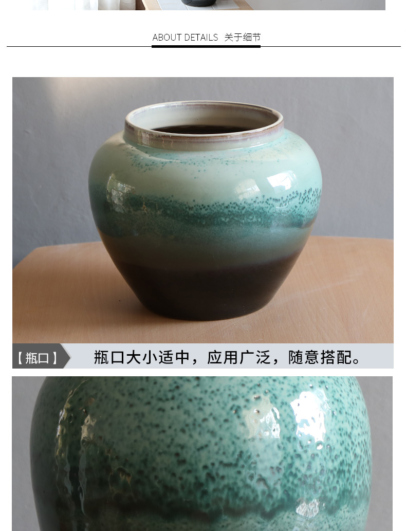 Jingdezhen ceramic up vases, pottery furnishing articles example room living room TV cabinet decoration of new Chinese style floral suit