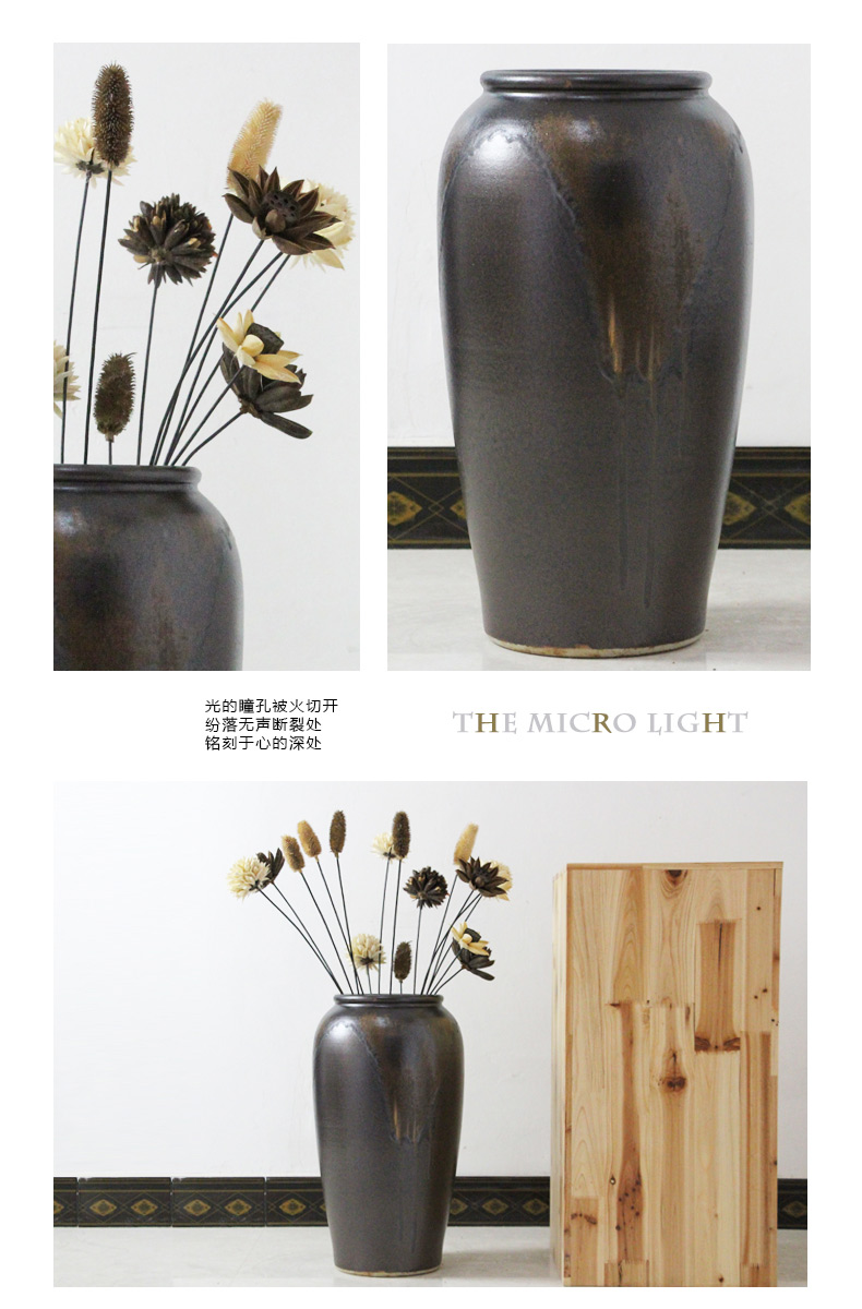 Color restoring ancient ways flow glaze up ceramic floor vase vase modern European sitting room hotel villa furnishing articles