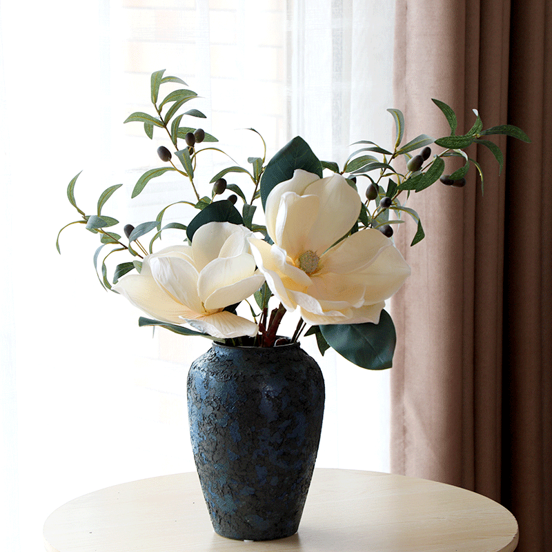 Art show to restore ancient ways do old coarse some ceramic pottery jar porcelain vase household Nordic sitting room adornment floral suit furnishing articles