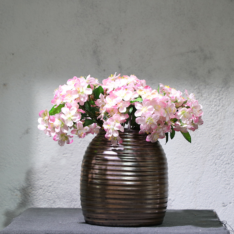 Coarse some ceramic clay pottery vases, flower POTS retro firewood golden flower arranging, ceramic products Coarse pottery flower POTS