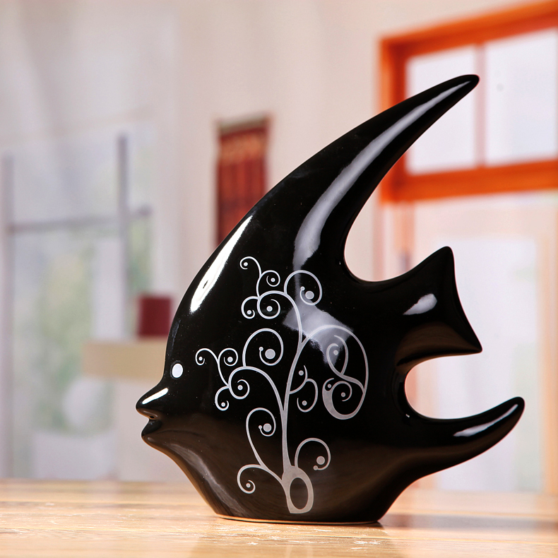 Lovers swallow fish household adornment fashion ceramic crafts furnishings move furnishing articles