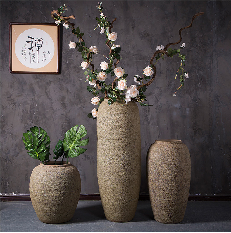 Coarse pottery vases, pottery decoration to the hotel club villa landscape restoring ancient ways the ground flower implement ceramic flower furnishing articles