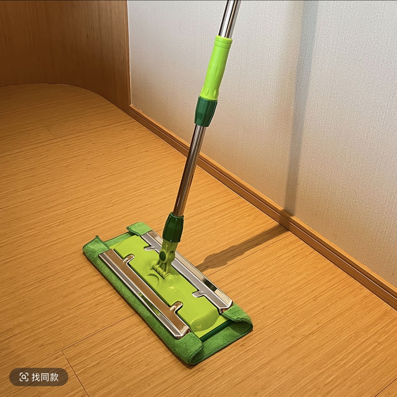Jingji Price Meili Flat Mop with Clip for Wooden Floors, Mop with Flat Mop Head and Two Cloths, Ss3 Plastic Jingji Price Meili Flat Mop with Clip for Wooden Floors, Mop with Flat Mop Head and Two Cloths, Ss3 Plastic