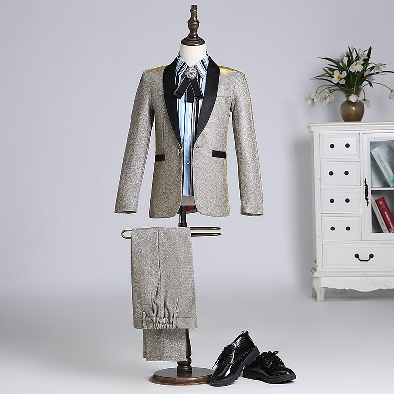 Children's gown suit suit boy Korean version casual host acting out of a flower boy's small suit vest three sets