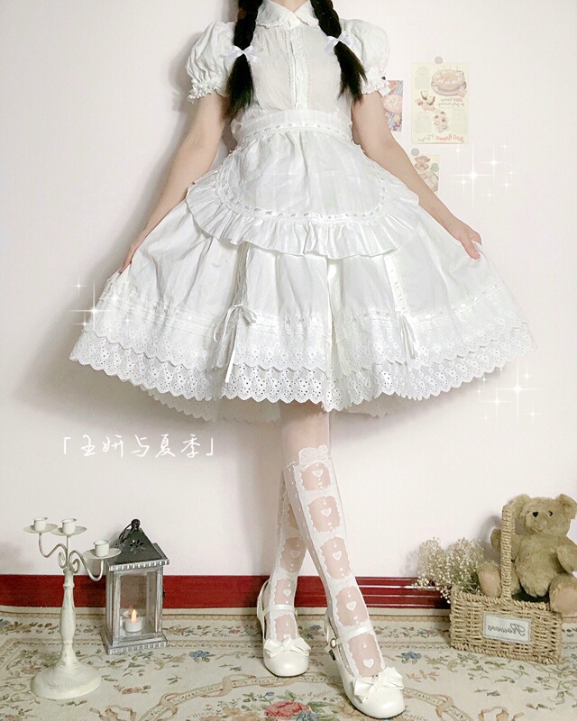 Lolita Embroidered Pure Cotton Mini Skirt, Cotton Half-Length Base Skirt, Small Puffy Anti-See-Through Skirt, Cotton Base Skirt