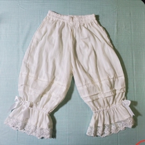 (Wang Yan and summer)Thin cotton jacquard dark pattern pumpkin pants leggings doll shirt pants pure cotton pattern pants