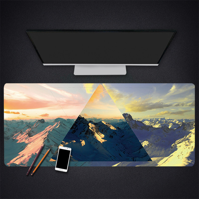 Alternative landscape creative computer mat mouse mat thickening game super large personality lock side waterproof