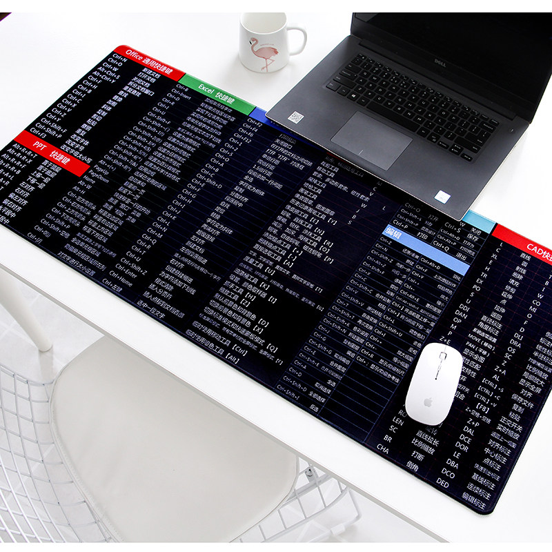 Mouse pad Office ps ppt excel cad computer full set of common shortcut keys sliding mouse pad keyboard pad table mat