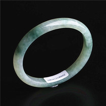 Natural A goods Jade princess bracelet ice waxy species floating blue flower Myanmar jade bracelet female 55mm ring with certificate