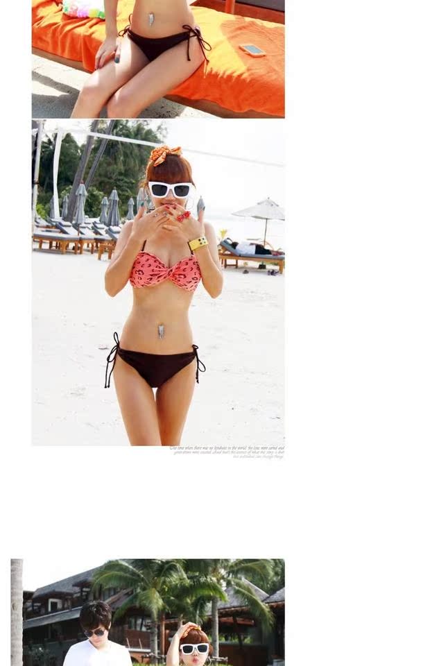 Hàn Quốc nhập khẩu áo tắm cặp đôi bikini boxer áo tắm nữ ba mảnh - Vài đồ bơi 	đồ đôi đi biển dep	