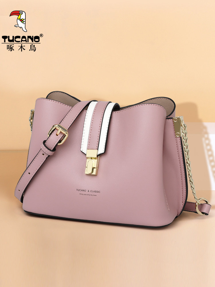 Woodpecker women's bag 2021 new trendy bag women's messenger bag fashion all-match shoulder bag simple foreign style bucket bag