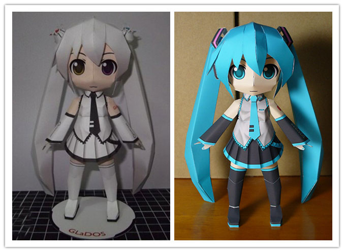 Mô hình giấy 3D Hatsune Miku bộ 24 snow Hatsune miku handmade DIY trang trí nhân vật anime - Trang trí nội thất trang trí phòng ngủ nhỏ không giường