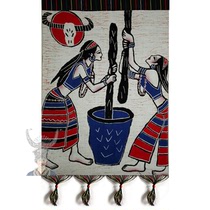 Huangguoshu Waterfall cloth painting ethnic minority characteristic pattern double-layer mural Miao and Dai 56*78cm