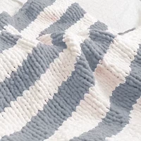 Молочно-белая + светло-серая очень толстая нить Нить [120x80 см] Упаковка из материала для одеяла Бесплатный видеоурок