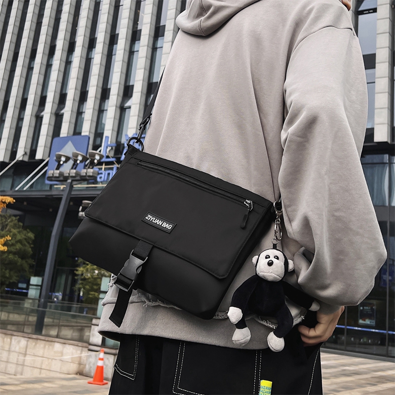 Tide brand messenger bag men's ins Japanese casual student shoulder bag personality messenger bag street trend small shoulder bag - Taobao