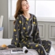 Mùa đông dày lông cừu san hô đồ ngủ cộng với phân bón XL flannel nhà dịch vụ phù hợp với chất béo mm200 kg mùa thu nữ đồ bộ mặc nhà cao cấp