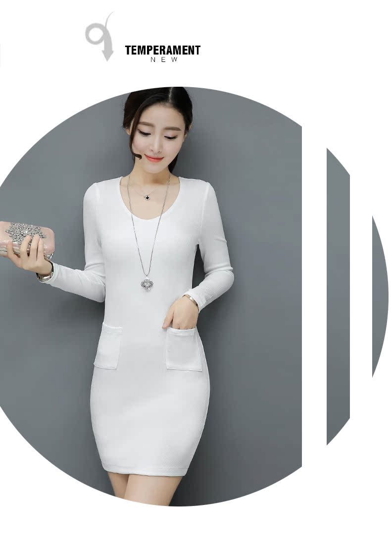 Manna trẻ em 2018 mùa thu mới phong cách nữ thời trang mỏng OL túi dài tay váy nữ đáy váy 	mẫu váy eo đẹp	