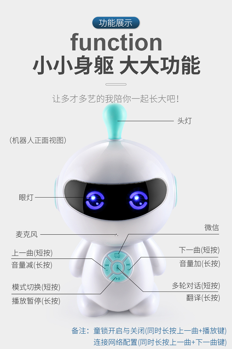 máy phát wifi 4g Trẻ em thông minh robot đồ chơi câu đố dạy sớm kể chuyện người chơi ai học máy 2-3 tuổi 4 bé - Trình phát TV thông minh modern wifi