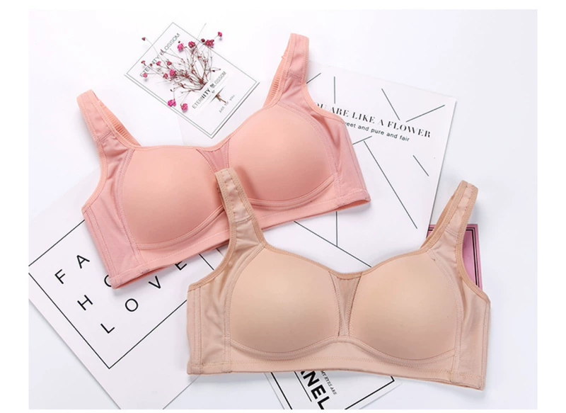Áo ngực trung niên lớn áo ngực mỏng không có vành Mẹ trung niên kích thước lớn cotton đồ lót phụ nữ thoải mái và liền mạch