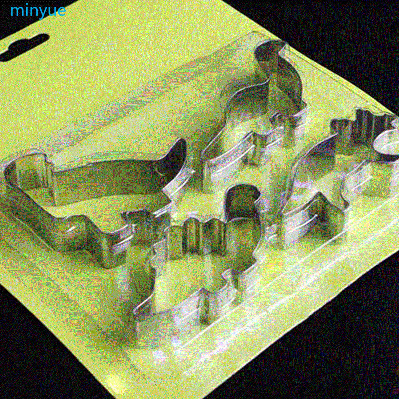 4Pcs Set Stainless Steel DinosaurCookie Fondant Cake Mould
