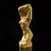 Boxwood carving play handle pieces Fine character carving craft gift decoration Chinese home solid wood small ornaments Naked beauty