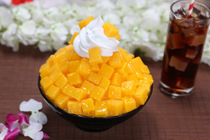 Simulation mango ice cream sacred model of Hong Kong - style Cantonese dessert model of plastic ice cream new
