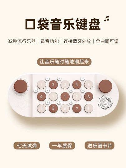 Fapra Pocket Music Keyboard Piano Light Encounter Clavier électronique Apprendre à jouer, chanter et organiser MIDI Instrument jouet pour enfants