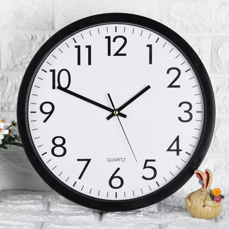 Watch living room wall clock Creative fashion household clock wall hanging modern simple atmosphere Bedroom silent electronic quartz clock