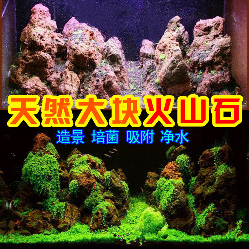 Volcanic Stone Lava Stone Fish Tank aquarium Scenery Decoration Equipment Fish Tank-Taobao