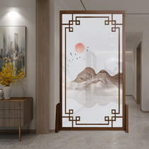  New Chinese-style screen partition Living room brake office solid wood entrance door entrance bedroom occlusion household small apartment