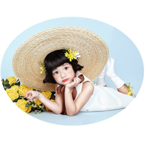 Childrens photo props hat big eaves creative hipster theme indoor photo photography big edge straw hat cute wind