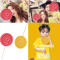 Simulation lollipop props Creative couple shooting location Japanese small fresh children take pictures Hand-held props